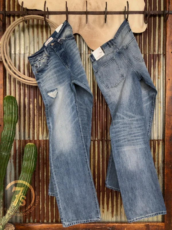 The Trace High Rise 90's Wide Leg Jean Classic Blue Denim Jeans