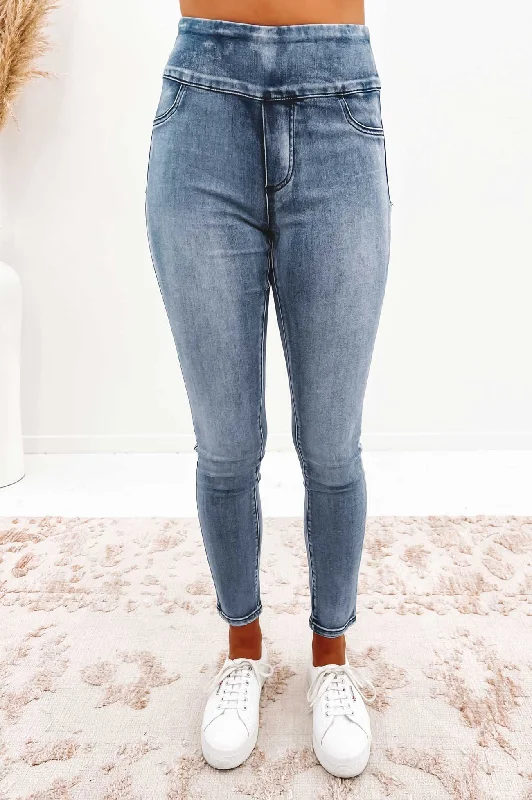 Watson Jean Stone Wash Casual High-Waisted Bootcut Jeans