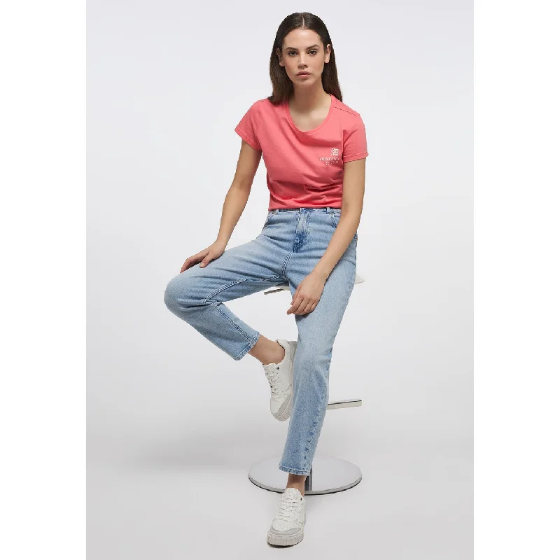 Light Vintage Blue Mom Fit Jeans Fashionable Cropped Denim Jeans