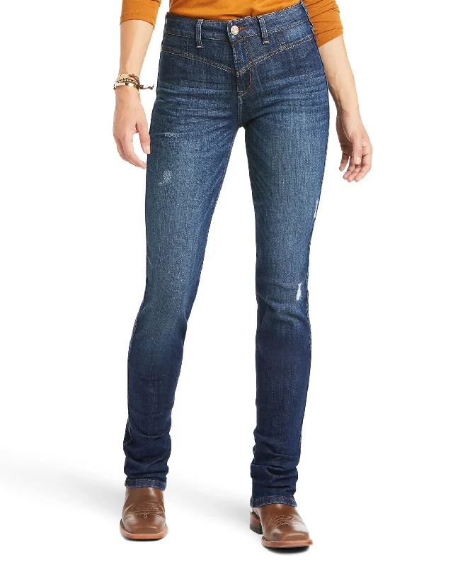 Women's R.E.A.L. High Rise Lucy Straight Jeans Fashionable Straight Cut Jeans