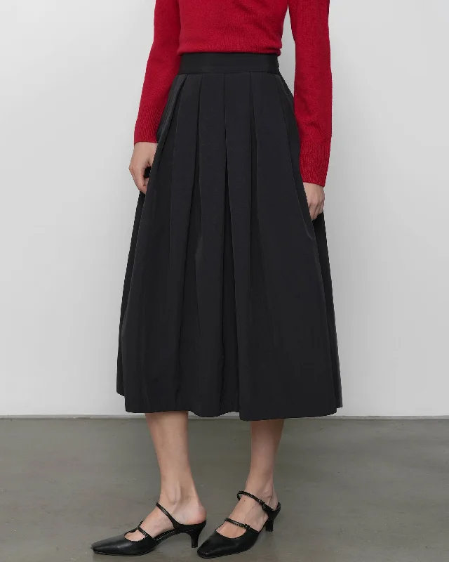 Ayla Pleated Midi Skirt casual skirt length