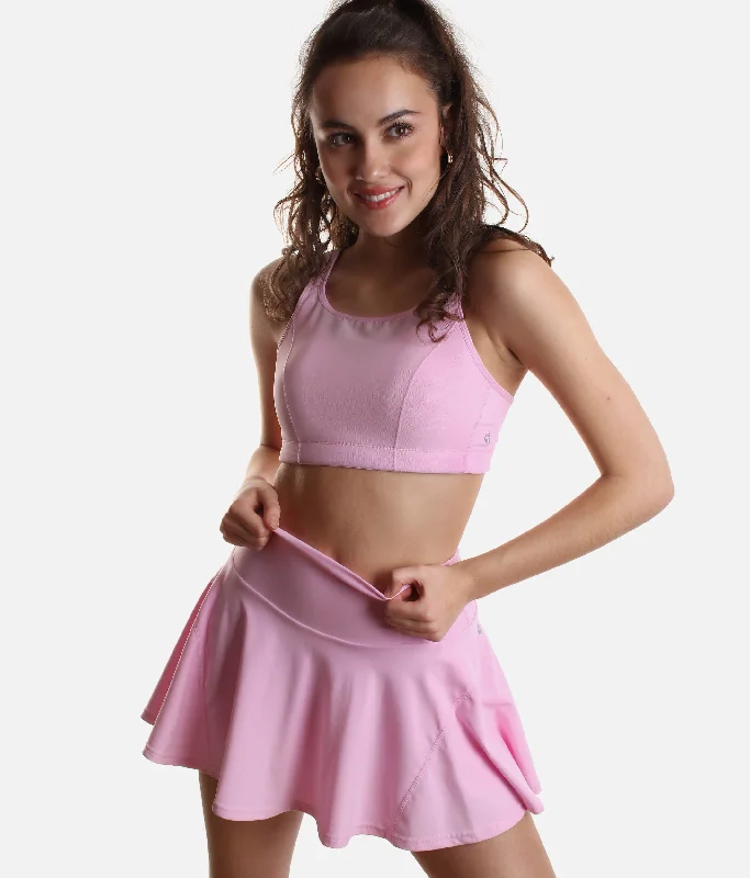 Bubblegum Twirl Skort – Built-In Shorts, High Waist, and Circle Skirt wool skirt thick