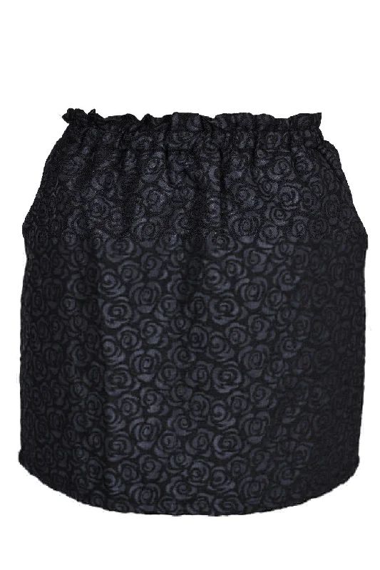 C BLOCK ROSALINE Black Jacquard Skirt breathable skirt fabric