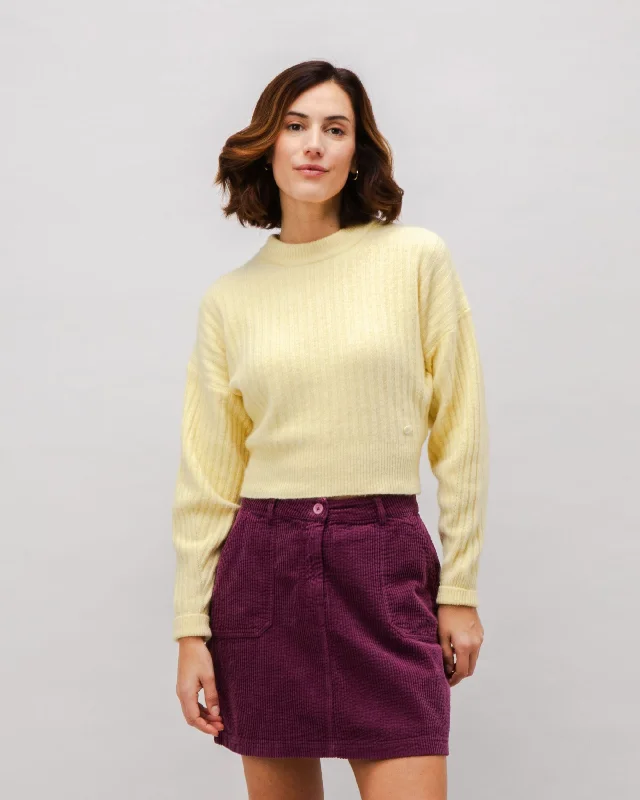 Corduroy Short Skirt Grape velvet skirt rich