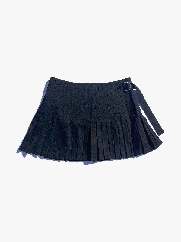 Devon Skort - Black chiffon skirt airy