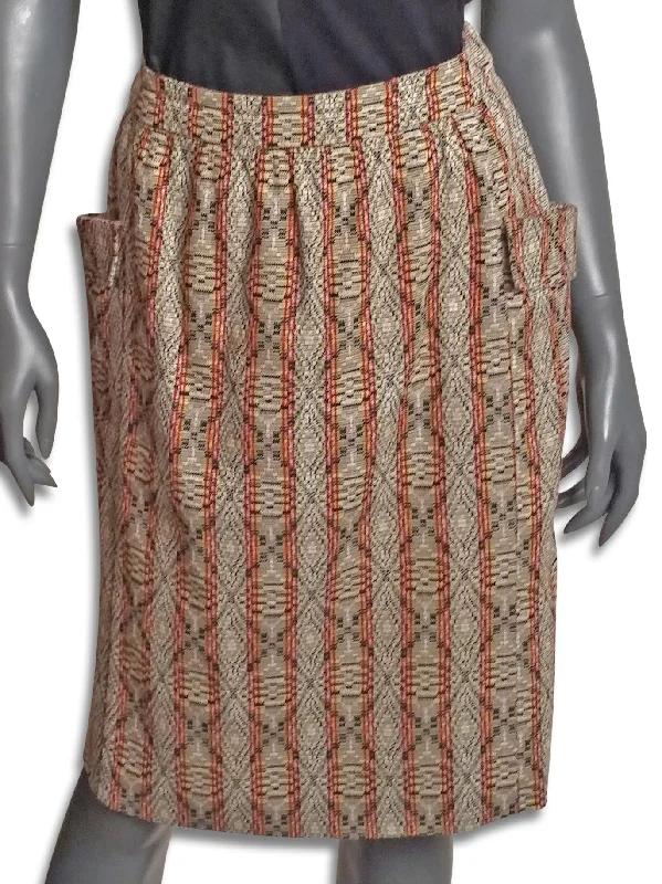 Dries van Noten Jacquard/Stripe Skirt linen skirt breathable