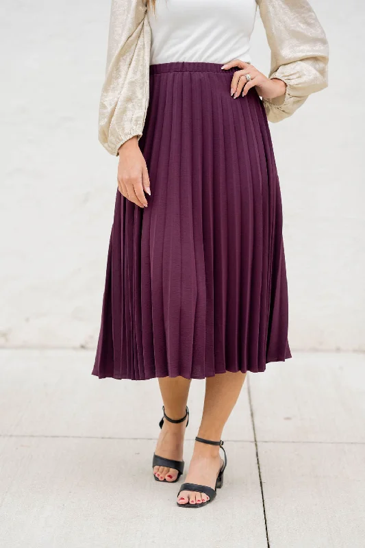 Flirty Pleated Midi Skirt cashmere skirt fine