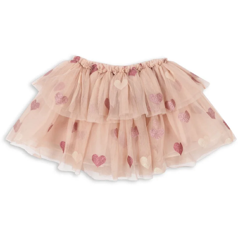 Konges Sløjd Heart Rose Glitter Tullie Skirt silk skirt elegant