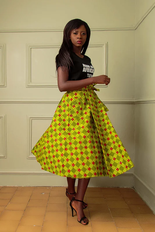 African Print Koupa Skirt a-line skirt cut