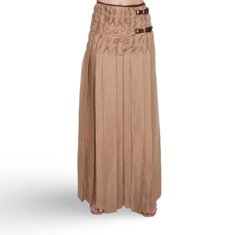 Linen Finish Long Skirt wrap skirt elegant