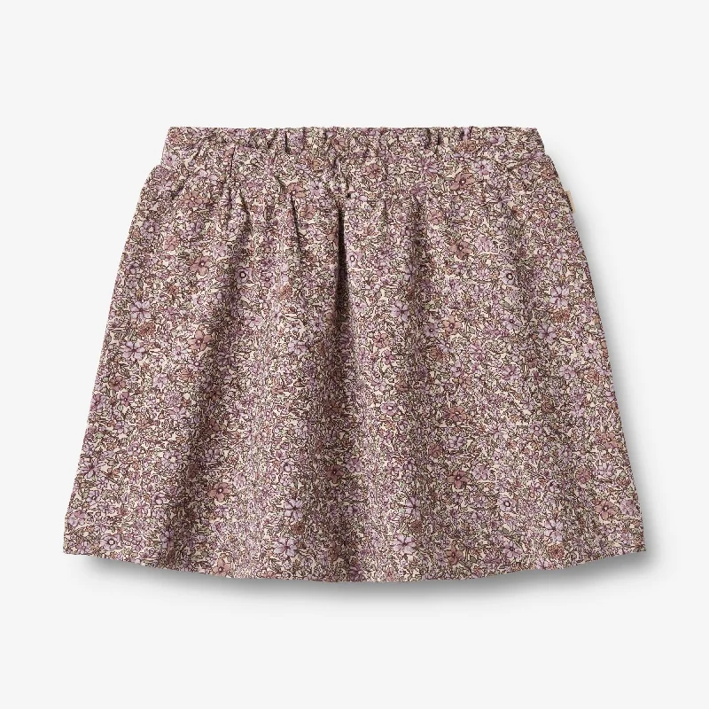 Sweat Skirt Manuella - lilac flowers silk skirt luxurious