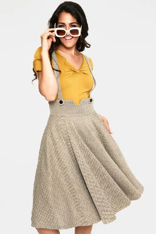 Toyin Herringbone Overall Skirt leather skirt durable